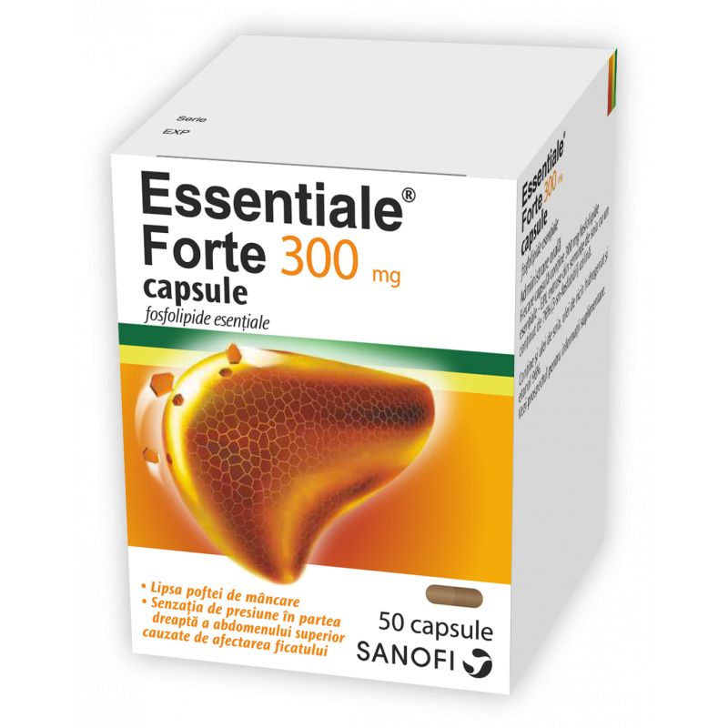 Hepatoprotectoare - Essentiale Forte, 300 mg, 50 capsule, Sanofi, nordpharm.ro