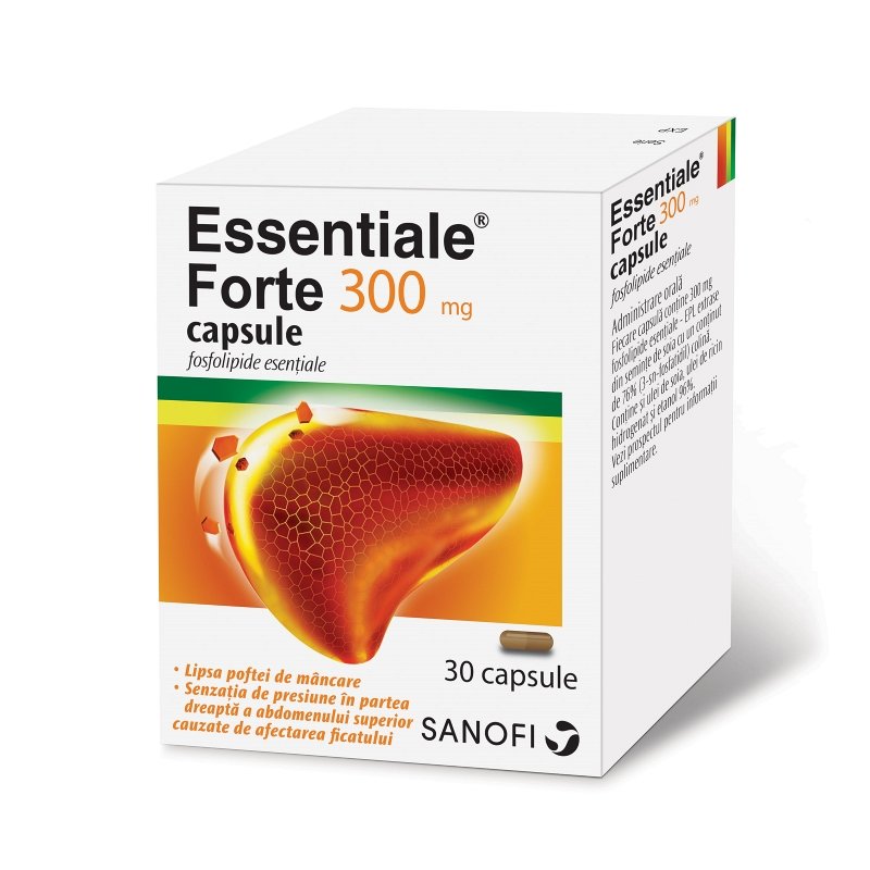 Hepatoprotectoare - Essentiale Forte, 300 mg, 30 capsule, Sanofi, nordpharm.ro