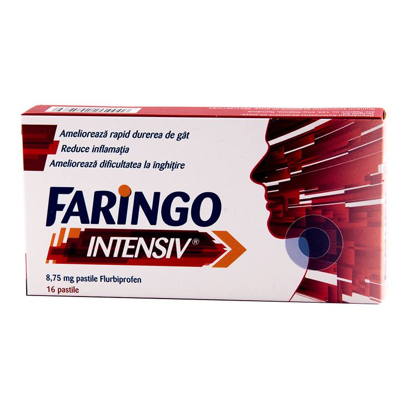 Raceala si gripa - Faringo Intensiv, 8.75 mg, 16 pastile, Terapia, nordpharm.ro