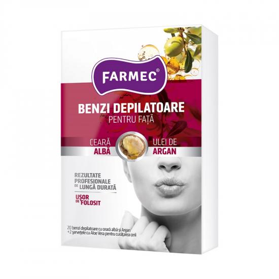 Cosmetice - FARMEC BENZI DEPILAT FATA ARGAN CTX20 BUC, nordpharm.ro