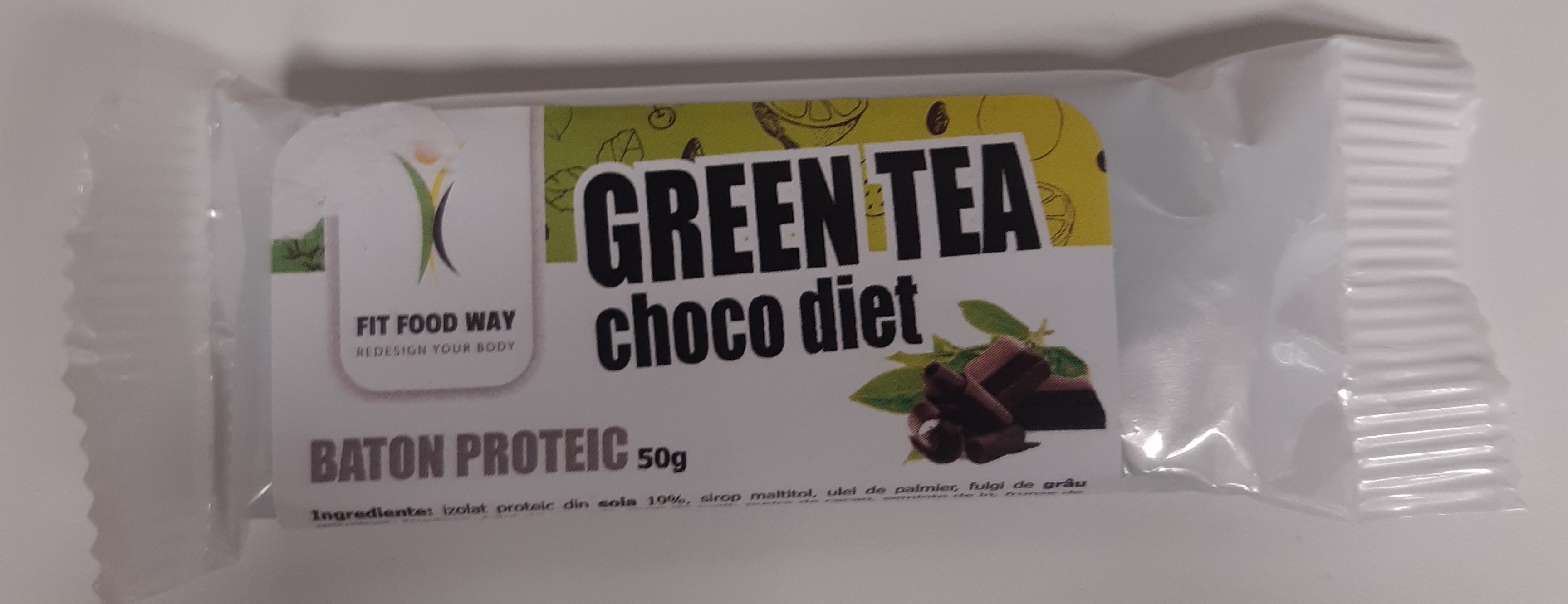 Alimente - Baton proteic Green Tea Choco Diet, 50g, Fit
, nordpharm.ro