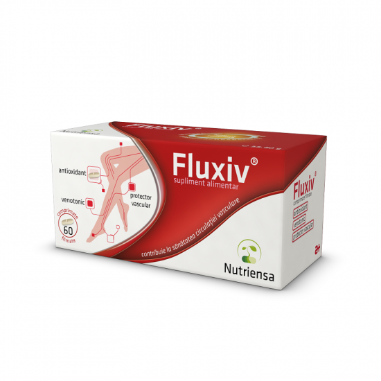 Sistemul cardiovascular - Fluxiv, 60 comprimate, Antibiotice SA, nordpharm.ro