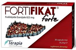 Hepatoprotectoare si  hepatoregeneratoare - Fortifikat Forte, 825 mg, 30 capsule, Terapia, nordpharm.ro