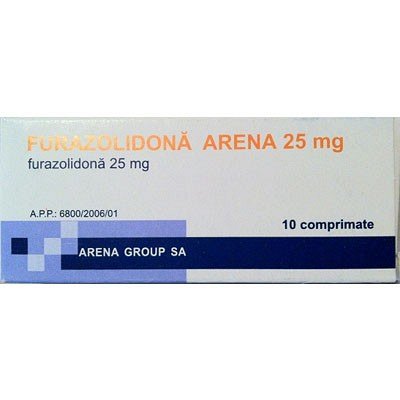 Afectiuni digestive - FURAZOLIDONA 25MG CT*10CPR ARENA, nordpharm.ro