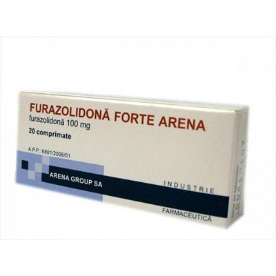 Afectiuni digestive - FURAZOLIDONA FORTE 100MG FL*20CPR ARENA, nordpharm.ro