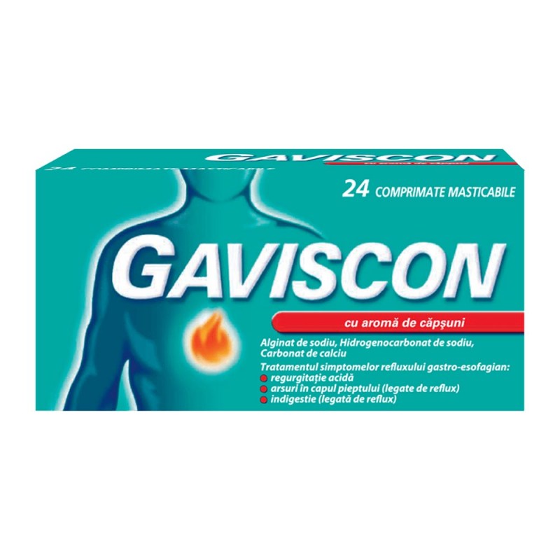 Afectiuni digestive - GAVISCON CAPSUNI CTX24 CPR MAST, nordpharm.ro
