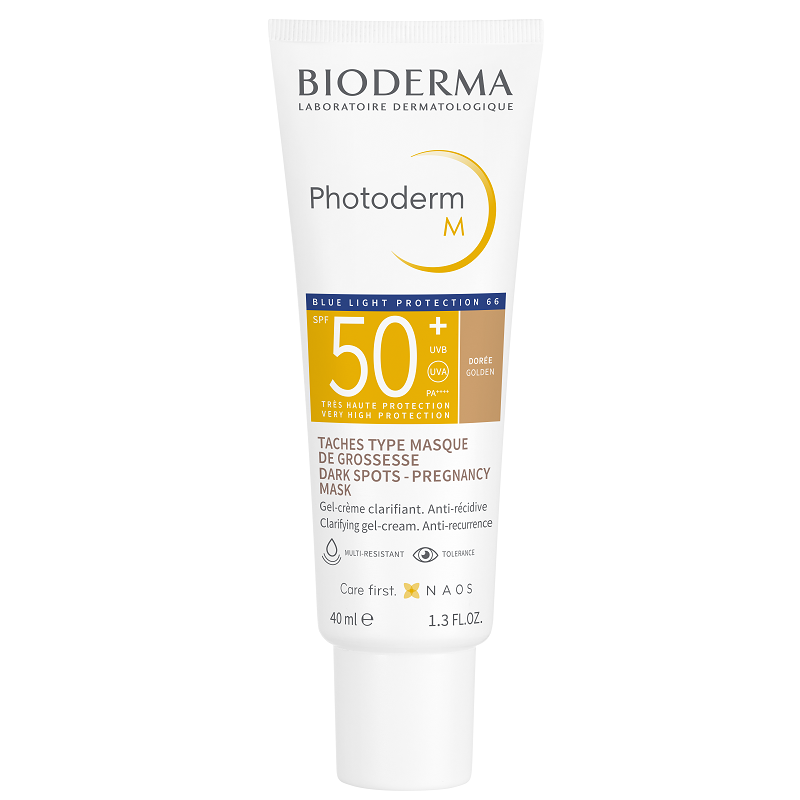Produse protectie solara - Gel-crema cu SPF50+ auriu Photoderm M, 40 ml, Bioderma , nordpharm.ro