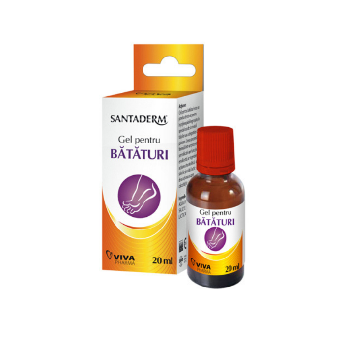 Bataturi si negi - Gel pentru bataturi Santaderm, 20 ml, Viva Pharma, nordpharm.ro