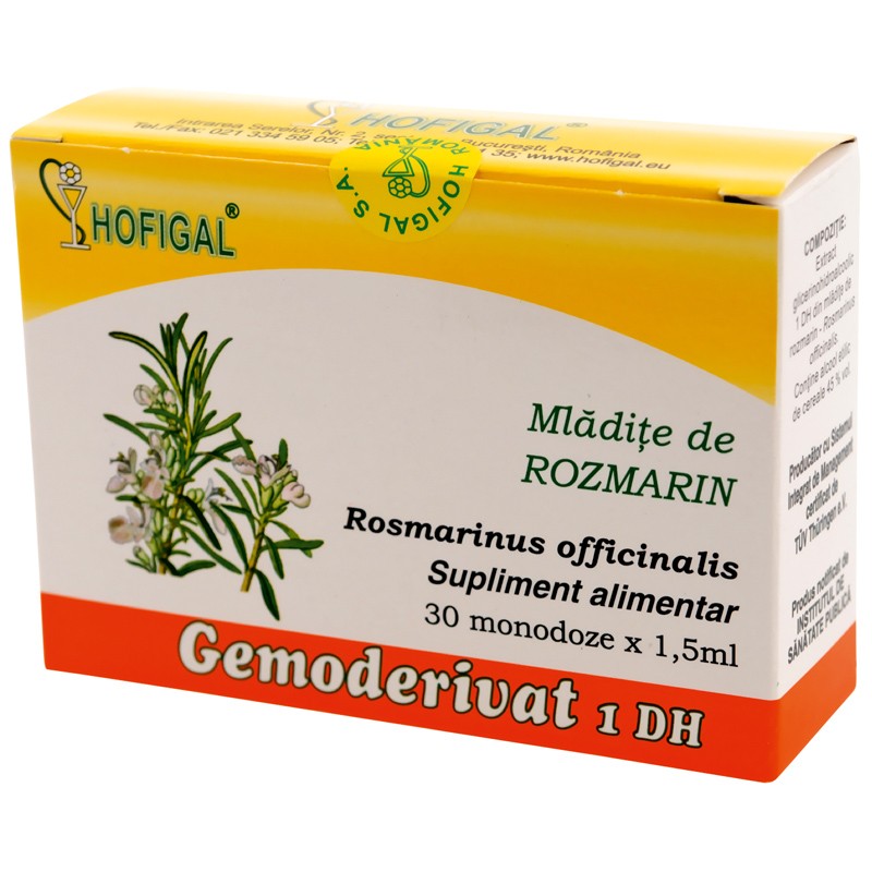 Remedii naturiste - GEMODERIVAT ROZMARIN CTX30 MONODOZE 1.5ML HOFIGAL
, nordpharm.ro