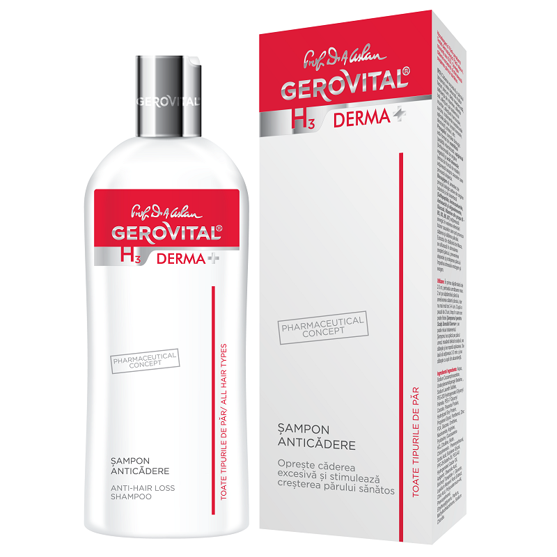 Cosmetice - GEROVITAL H3 DERMA+ SAMPON ANTICADERE 200ML, nordpharm.ro