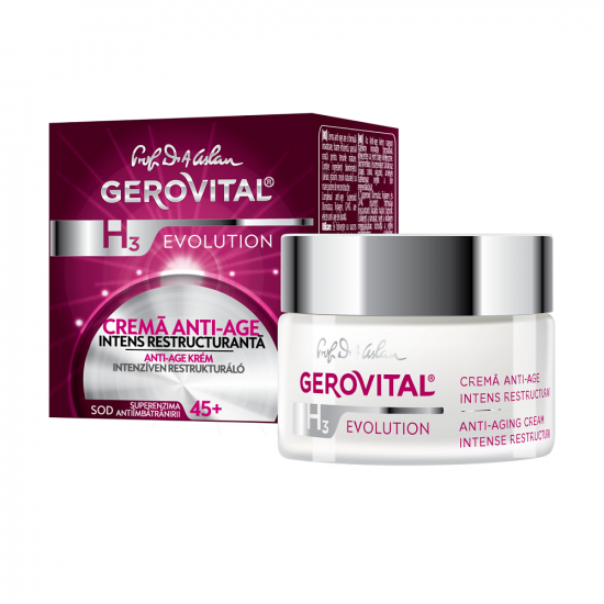 Cosmetice - GEROVITAL H3 EVOLUTION CREMA ANTI-AGE INTENS RESTRUCTURANTA 45+ 50ML, nordpharm.ro
