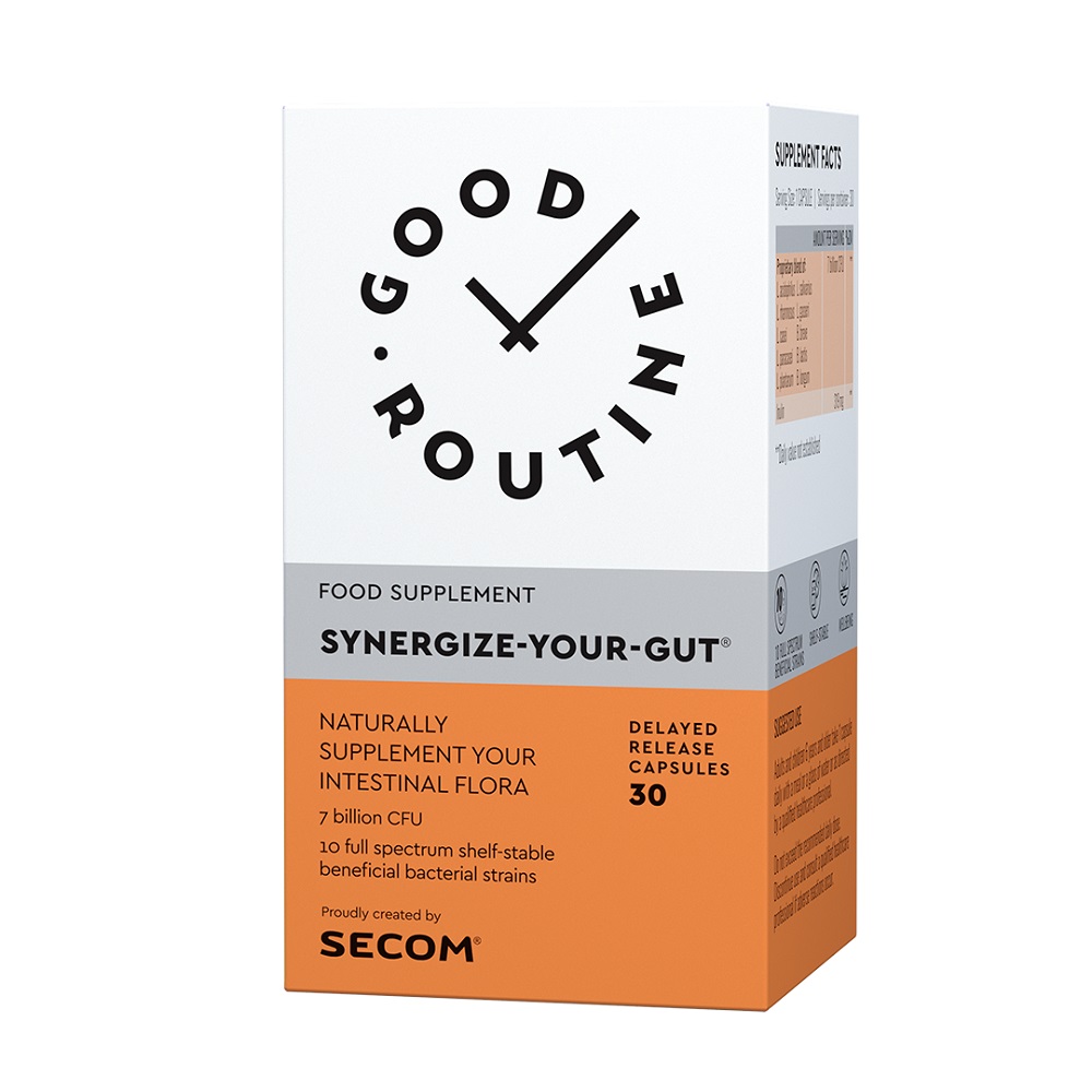 Probiotice si prebiotice - Synergize Your Gut Good Routine, 30 capsule, Secom
, nordpharm.ro