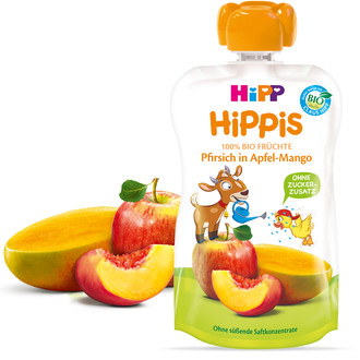 Alimentatie copii - HIPP HIPPIS PIURE FRUCTE PIERSICA MAR MANGO 100G, nordpharm.ro
