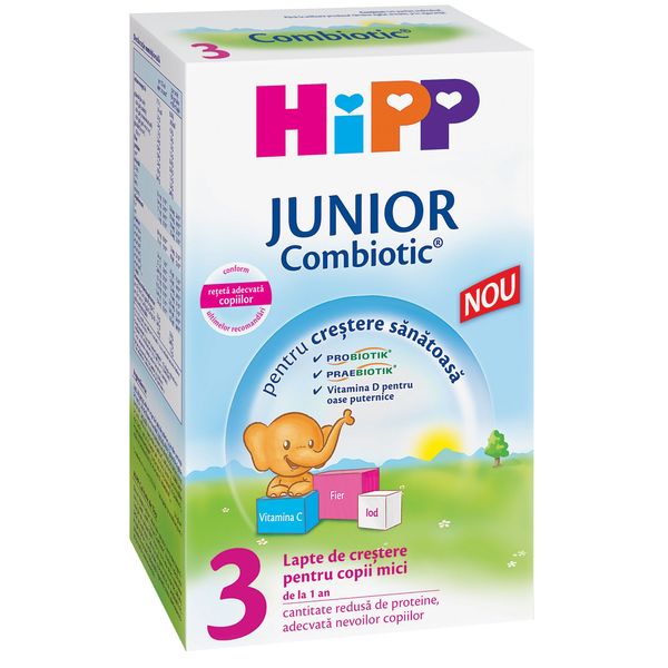 Alimentatie copii - HIPP LAPTE DE CRESTERE 3 JR. COMBIOTIC 500G, nordpharm.ro