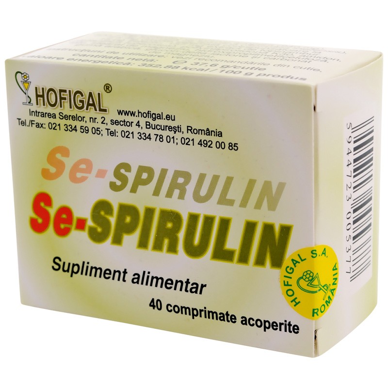 Capsule - SE-SPIRULIN CTX40 CPR HOFIGAL, nordpharm.ro