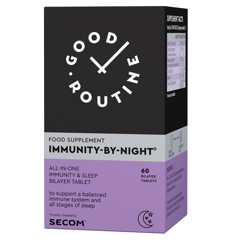 Somn si relaxare - Immunity By Night Good Routine, 60 comprimate, Secom, nordpharm.ro