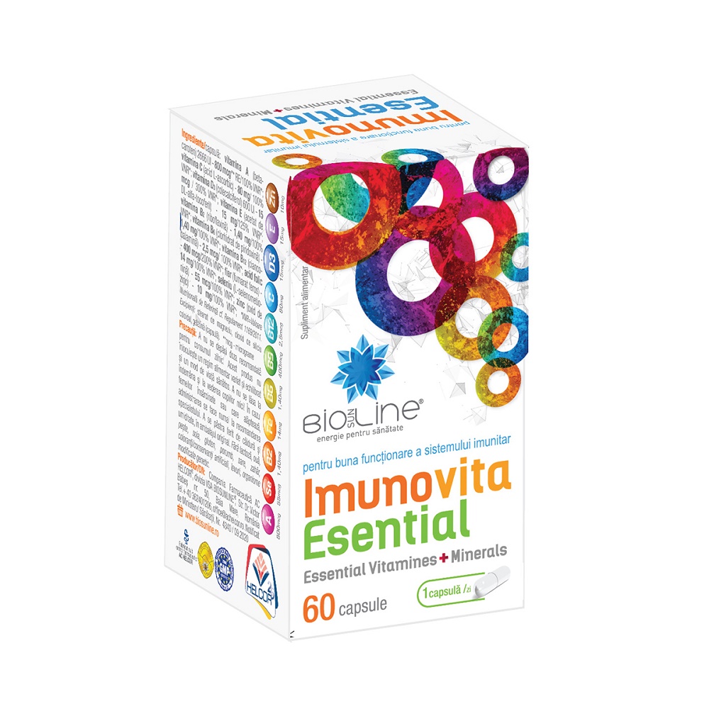 Vitamine si suplimente - IMUNOVITA ESENTIAL CTX60 CPS HELCOR, nordpharm.ro