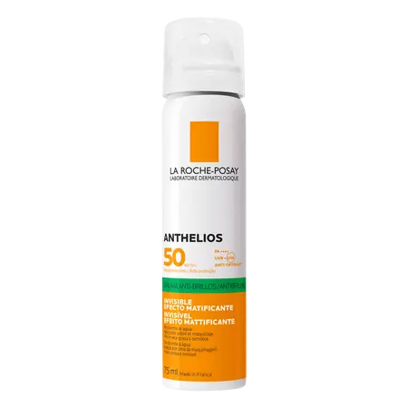 Protectie solara adulti - Spray invizibil matifiant cu protectie solara SPF 50  Anthelios, 75 ml, La Roche-Posay, nordpharm.ro