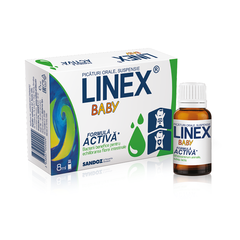 Suplimente pentru copii - Linex baby, 8 ml, Sandoz, nordpharm.ro