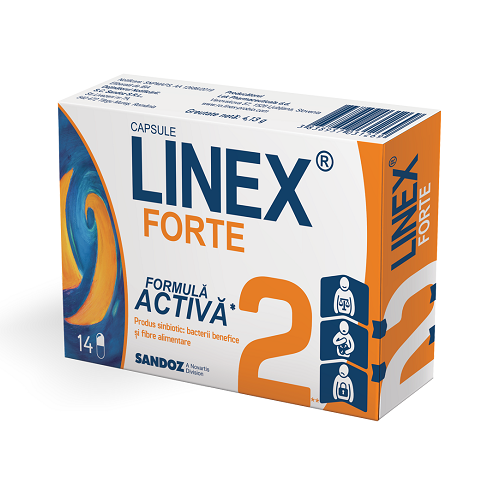 Sistemul digestiv - Linex Forte, 14 capsule, Sandoz, nordpharm.ro