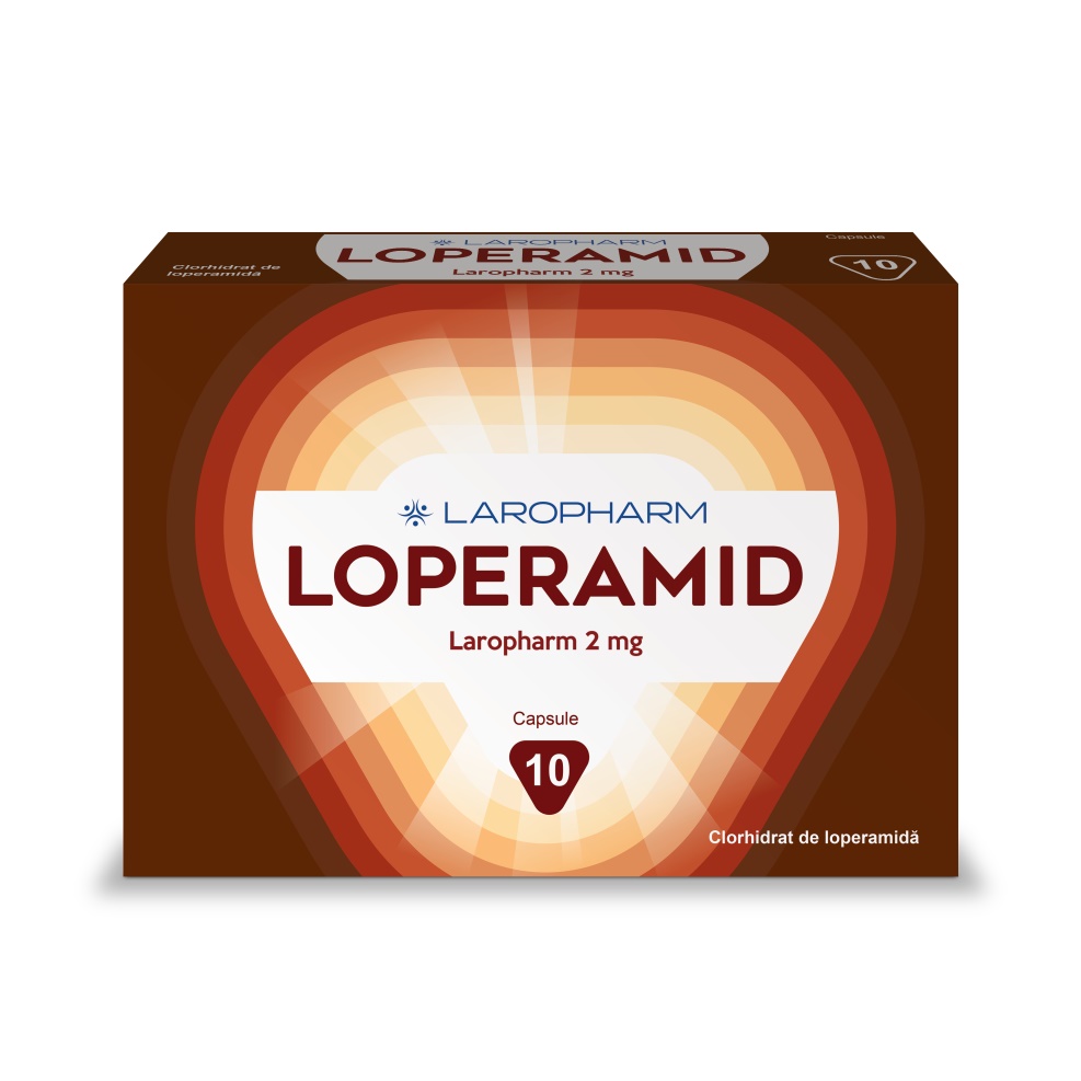 Afectiuni digestive - Loperamid, 2 mg, 10 capsule, Laropharm, nordpharm.ro