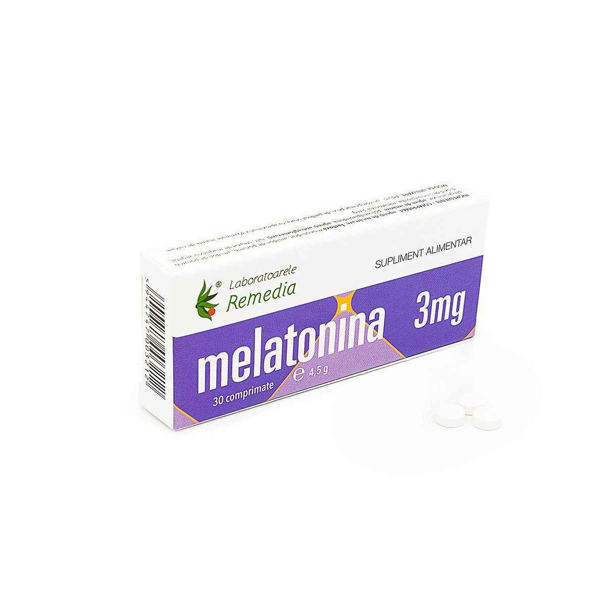 Suplimente alimentare - Melatonina 3 mg, 30 comprimate, Remedia , nordpharm.ro