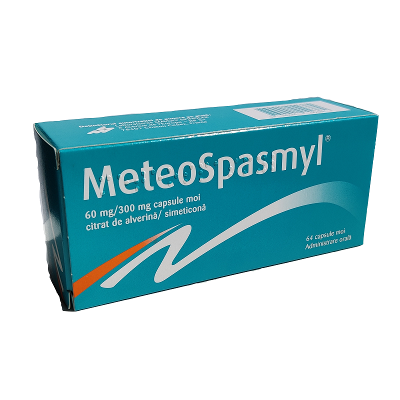Afectiuni digestive - Meteospasmyl, 60 mg/300mg, 64 capsule moi, Laboratoires Mayoly Spindler, nordpharm.ro
