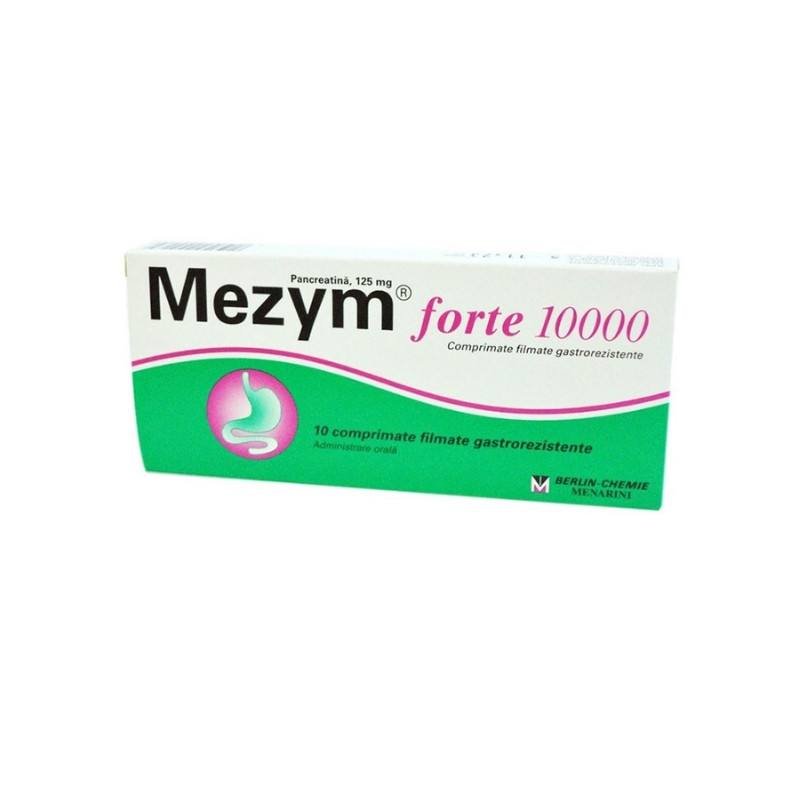 Afectiuni digestive - Mezym 10000, 10 comprimate, Berlin-Chemie Ag, nordpharm.ro