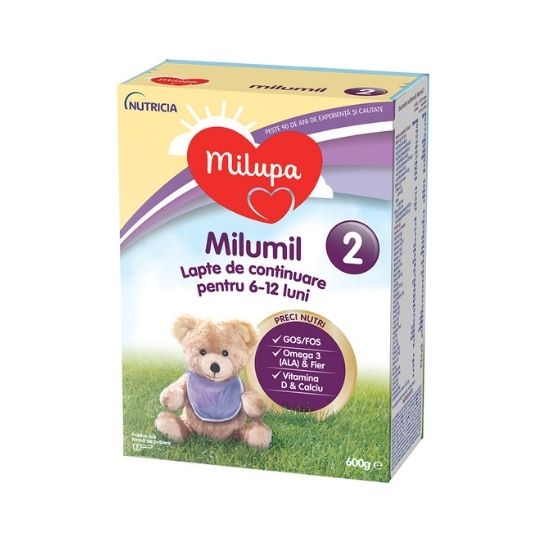 Alimentatie copii - Lapte pentru continuare pentru 6-12 luni Milumil 2, 600g, Milupa , nordpharm.ro