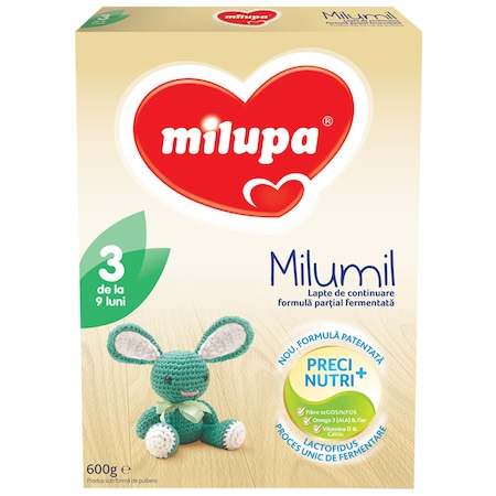 Alimentatie copii - Formula de lapte, de continuare - Milumil 3, Gr. 9-12 luni, 300 g, Milupa , nordpharm.ro