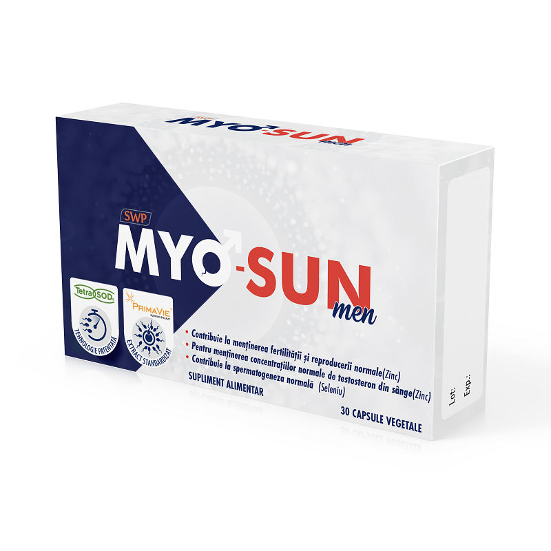 Fertilitate - Myo-Sun MEN, 30 capsule, Sun Wave Pharma, nordpharm.ro