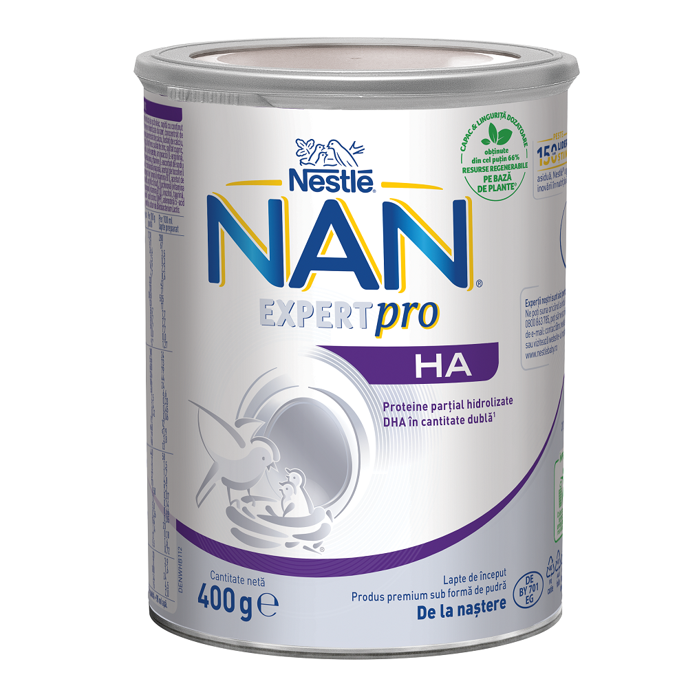 Mama si copilul - Nan HA Formula lapte praf premium hipoalergenic +0 luni, 400g, Nestle , nordpharm.ro