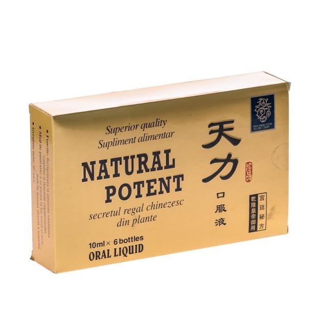 Tonice sexuale - Natural Potent, 6 fiole, China, nordpharm.ro
