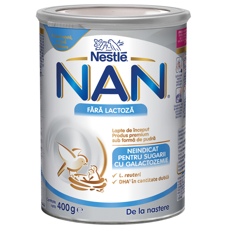Alimentatie copii - Nan fara lactoza, 400 g, Nestle, nordpharm.ro