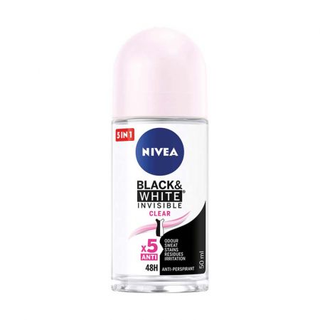 Deodorante si antiperspirante - NIVEA DEO ROLL-ON INVI BLACK+WHITE CLEAR FEMININ 50ML
, nordpharm.ro