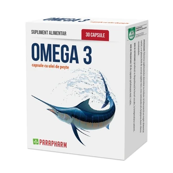 Vitamine si suplimente - Omega 3 cu ulei de peste, 500 mg, 30 capsule, Parapharm , nordpharm.ro