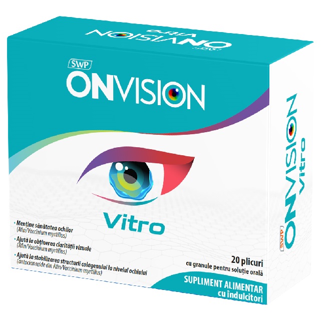Pentru sanatatea ochilor - Onvision Vitro, 20 plicuri, Sun Wave Pharma, nordpharm.ro