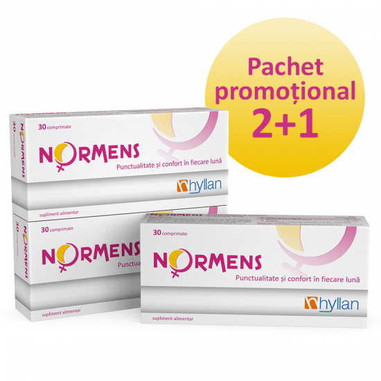 Afectiuni endocrine - Pachet Normens (2 + 1), 30 comprimate, Hyllan, nordpharm.ro
