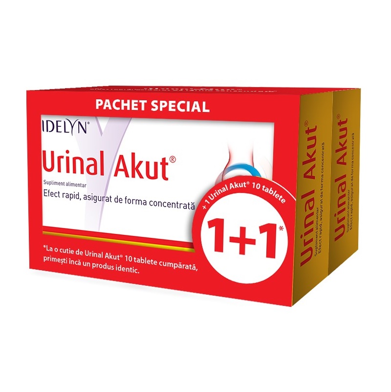 Sistemul genito-urinar - Urinal Akut Idelyn 10 + 10 tablete, (1+1) , Walmark, nordpharm.ro