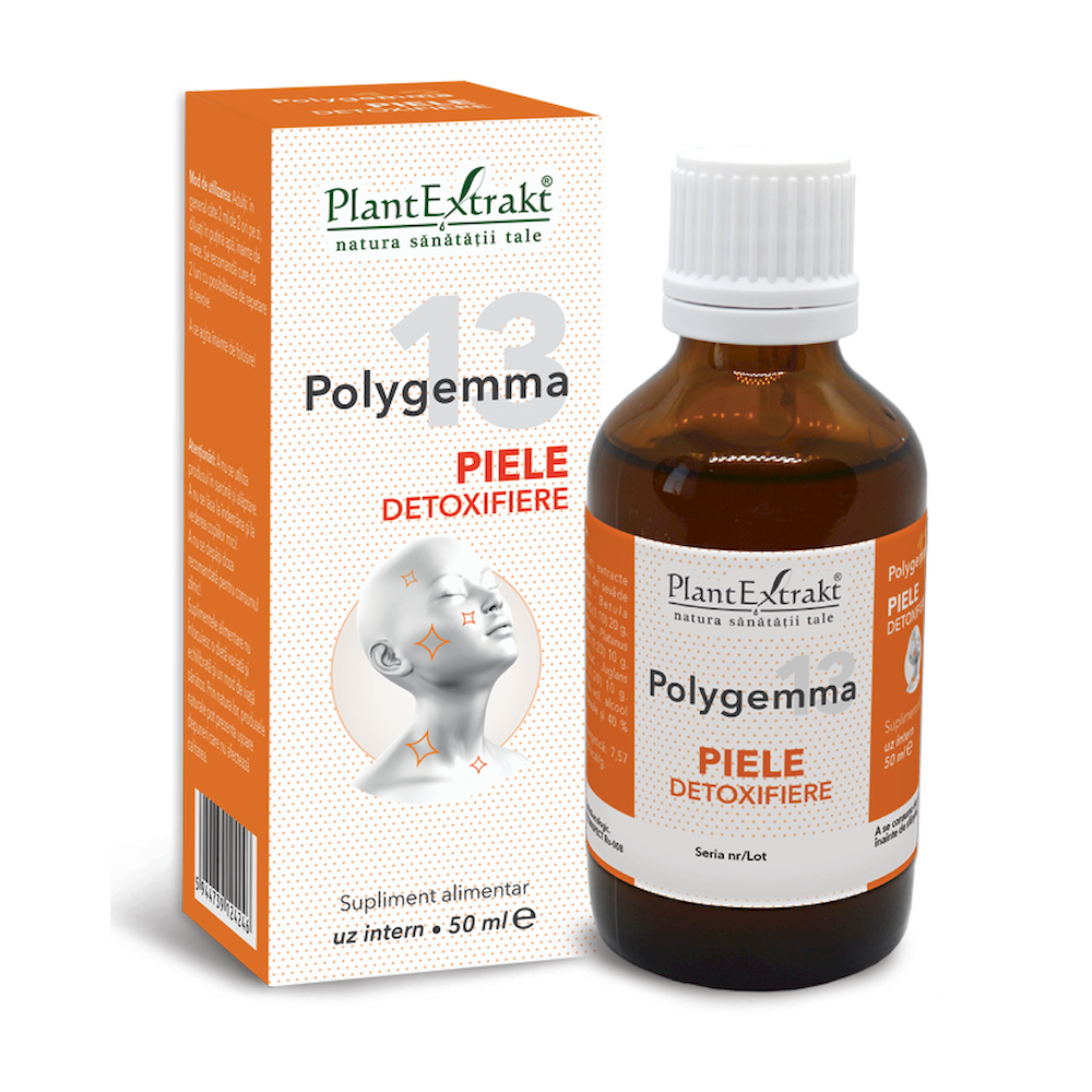 Extracte, tincturi - Polygemma 13 Piele detoxifiere, 50 ml, Plant Extrakt, nordpharm.ro