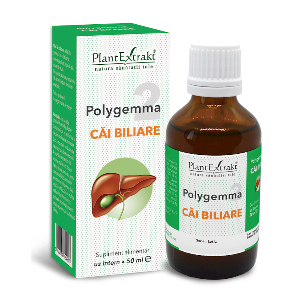 Extracte, tincturi - Polygemma 2, Cai biliare, 50 ml, Plant Extrakt, nordpharm.ro