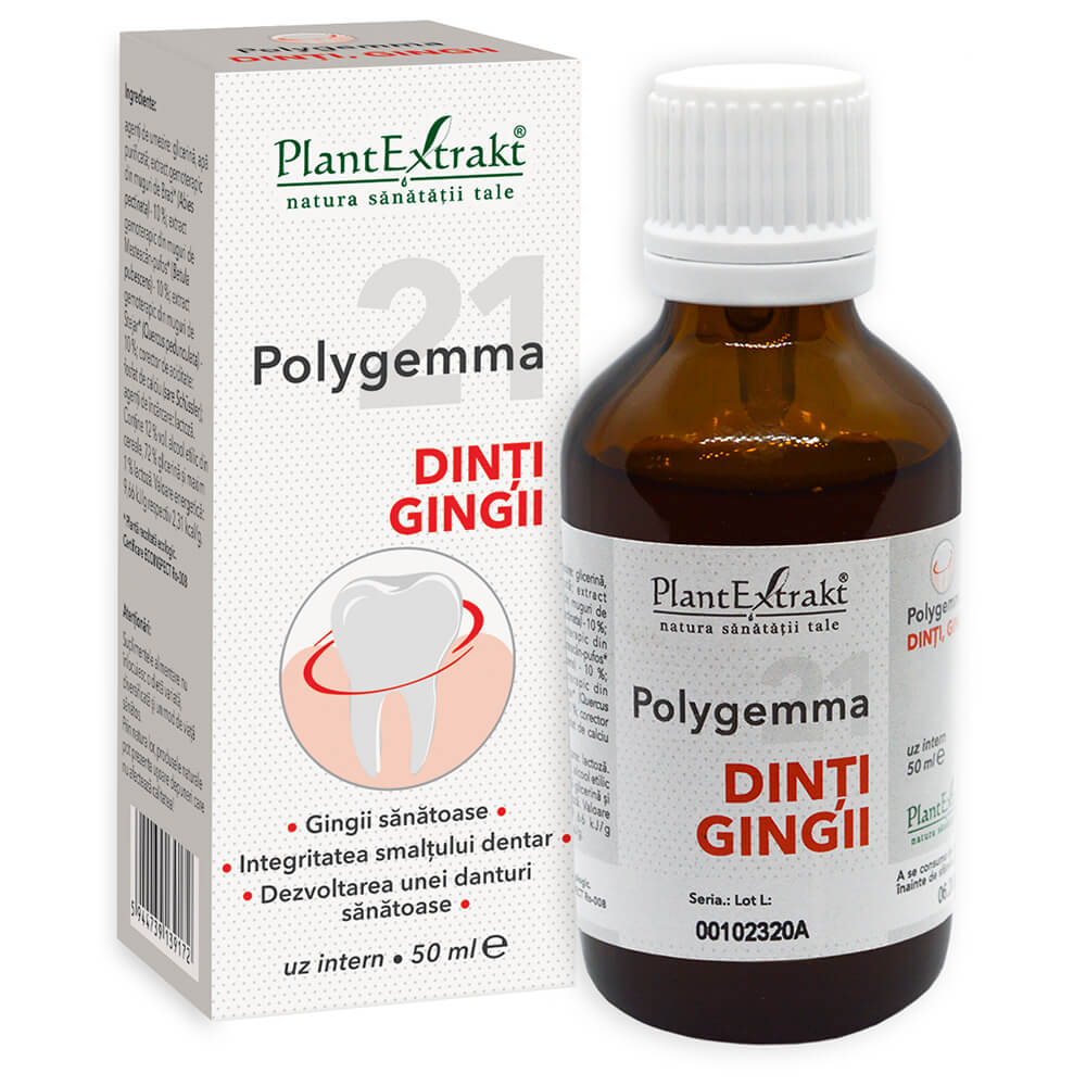 Extracte, tincturi - Polygemma 21 dinti, Gingii, 50 ml, Plant Extrakt, nordpharm.ro