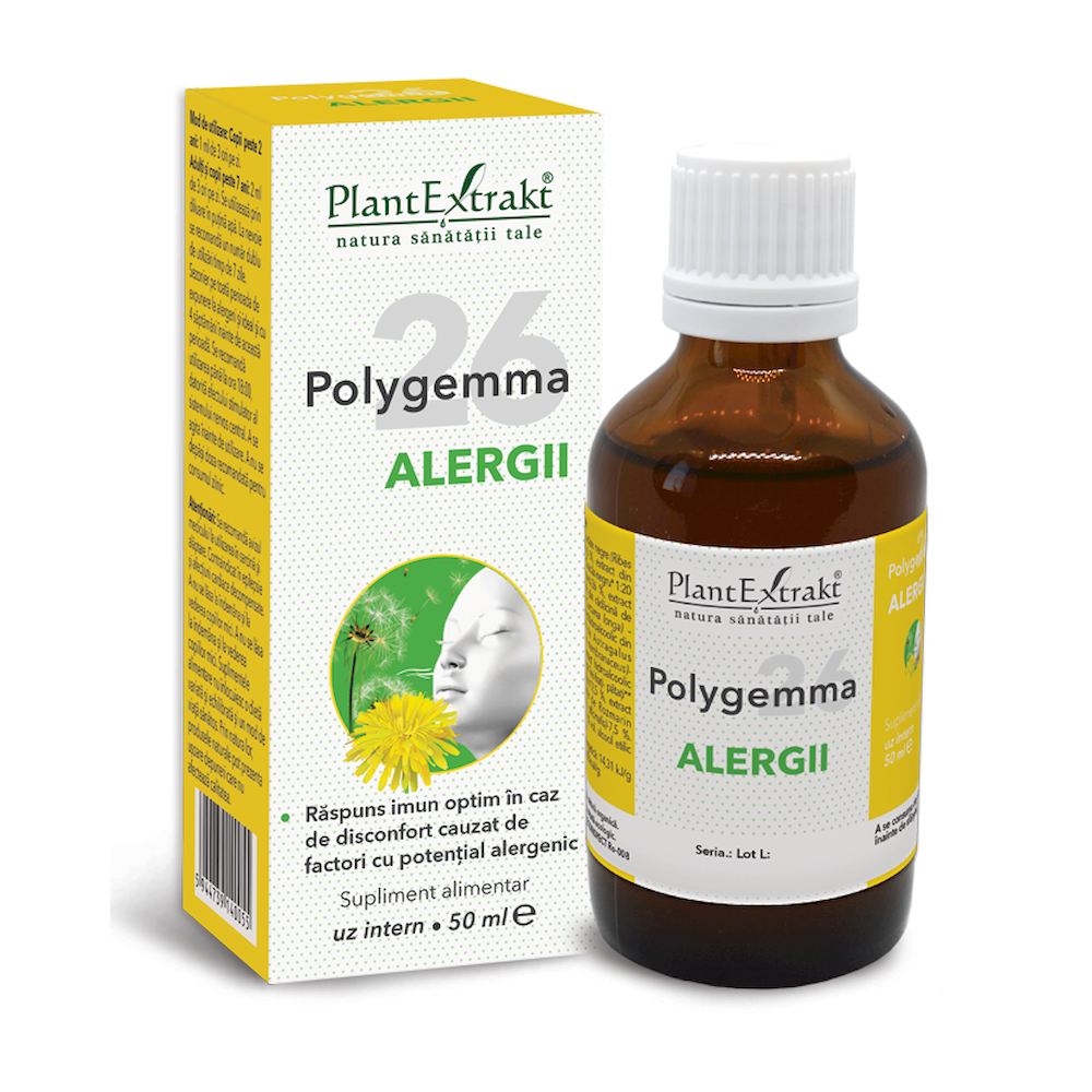 Extracte, tincturi - Polygemma 26 Alergii, 50 ml, Plant Extrakt, nordpharm.ro