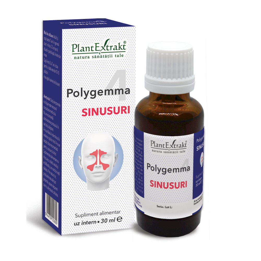 Extracte, tincturi - Polygemma 4, Sinusuri, 30 ml, Plant Extrakt, nordpharm.ro