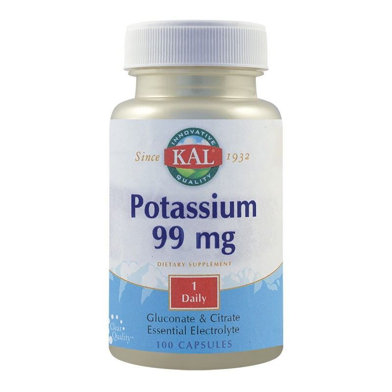 Sistemul cardiovascular - Potasiu 99 mg Kal, 100 capsule, Secom, nordpharm.ro