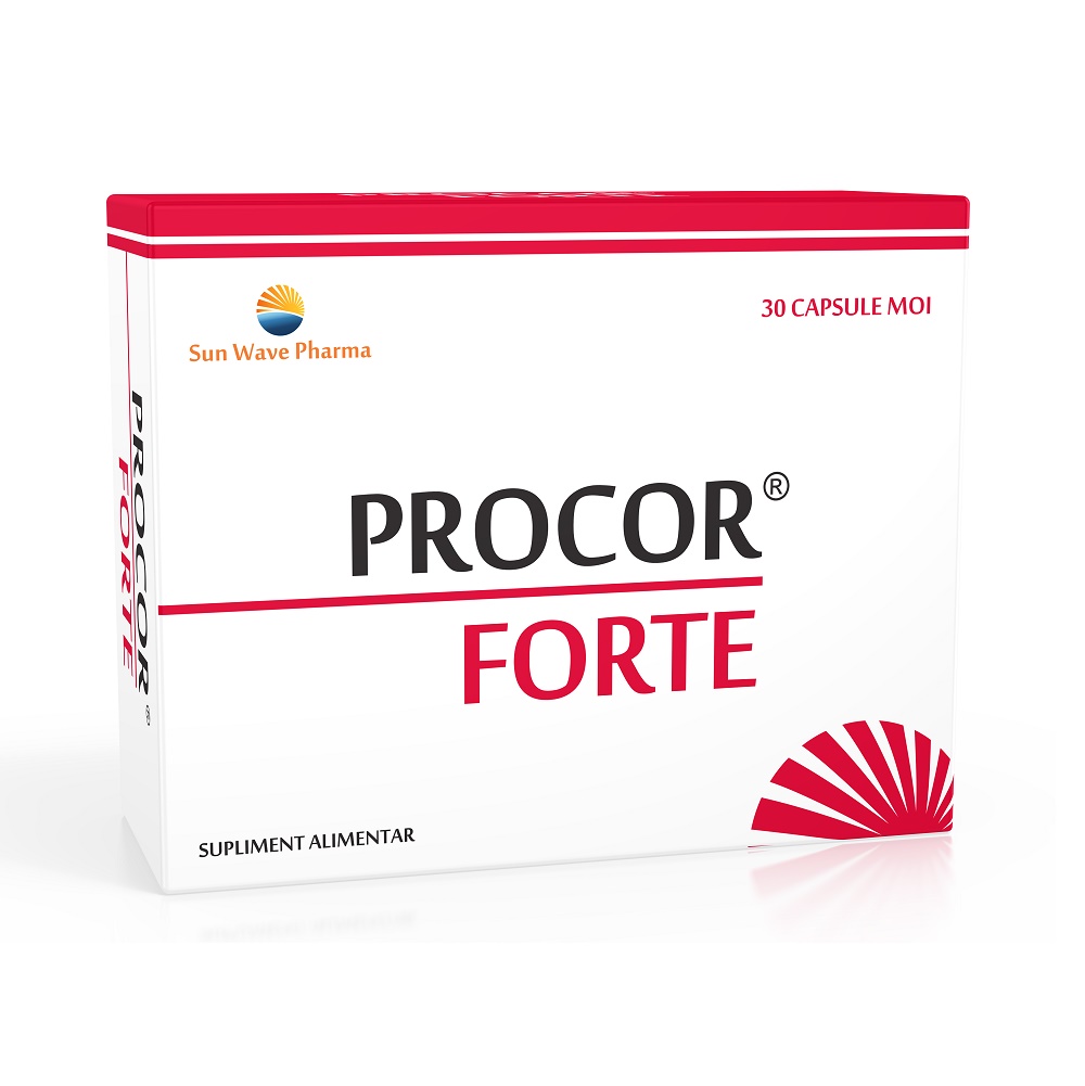 Sistemul cardiovascular - Procor Forte, 30 capsule, Sun Wave Pharma , nordpharm.ro