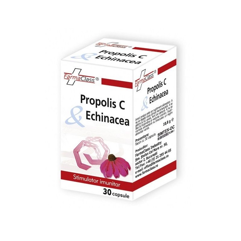 Imunitate - Propolis C cu Echinacea, 30 capsule, FarmaClass , nordpharm.ro