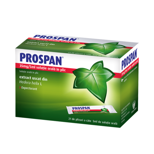 Afectiuni respiratorii - Prospan, 35 mg/5 ml soluție orală, 21 plicuri, Engelhard Arznemittel, nordpharm.ro