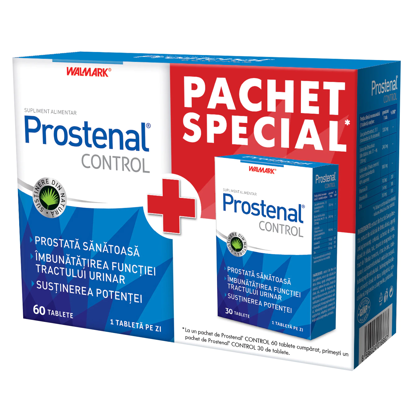 Afectiuni ale prostatei  - Pachet Prostenal Control, 60 + 30 tablete, Walmark, nordpharm.ro