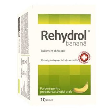 Sistemul digestiv - Rehydrol Banana, 10 plicuri, Mba Pharma Innovation, nordpharm.ro